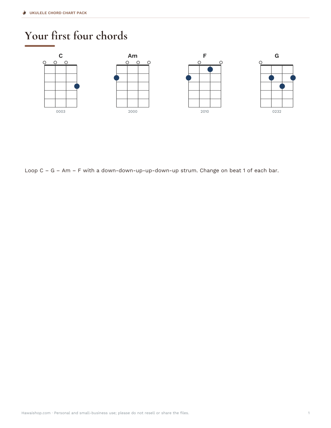 Preview of the first page of First chords (PDF)